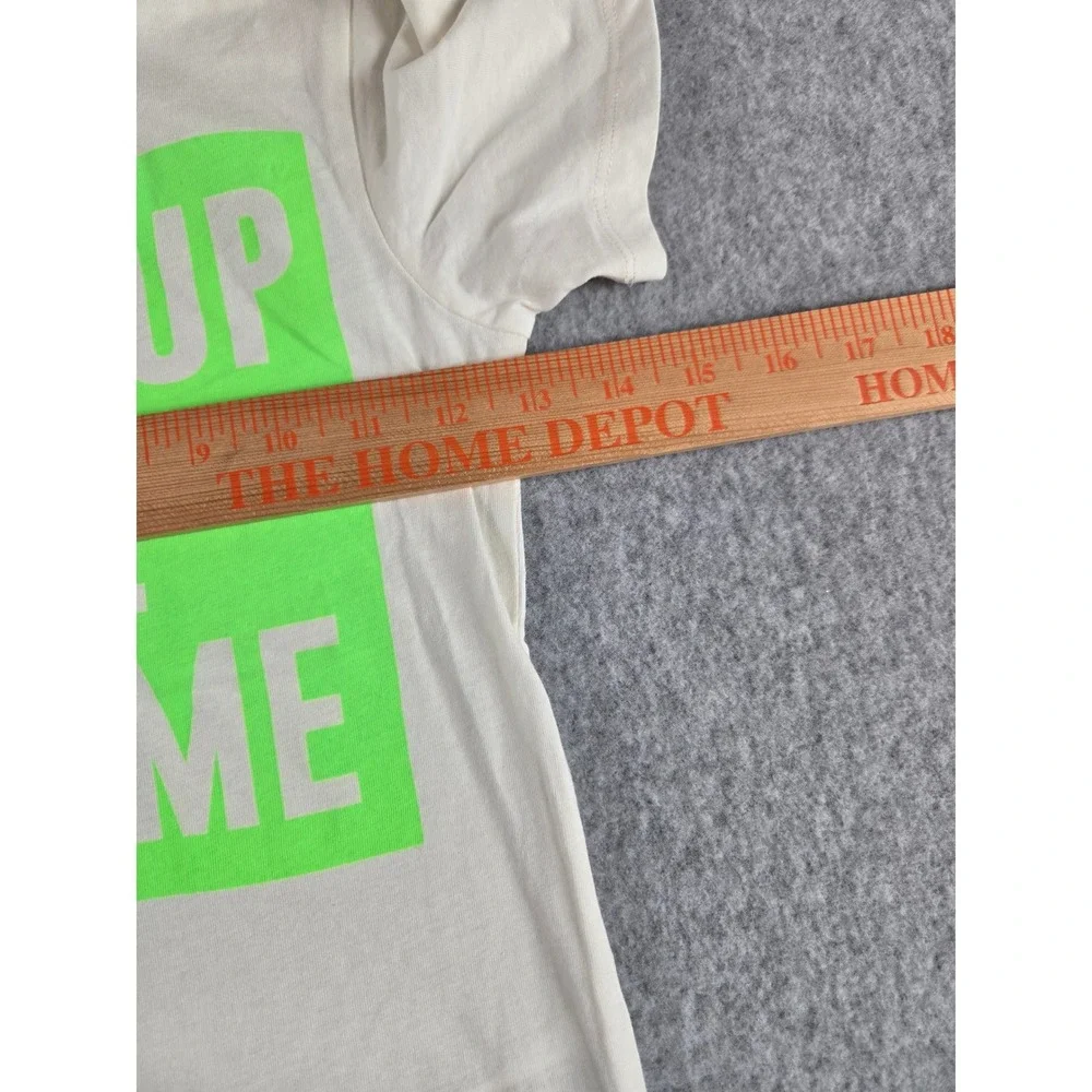 HM Boys Pump Up The Volume Neon Graphic T-Shirt White Size Small 6-8Y